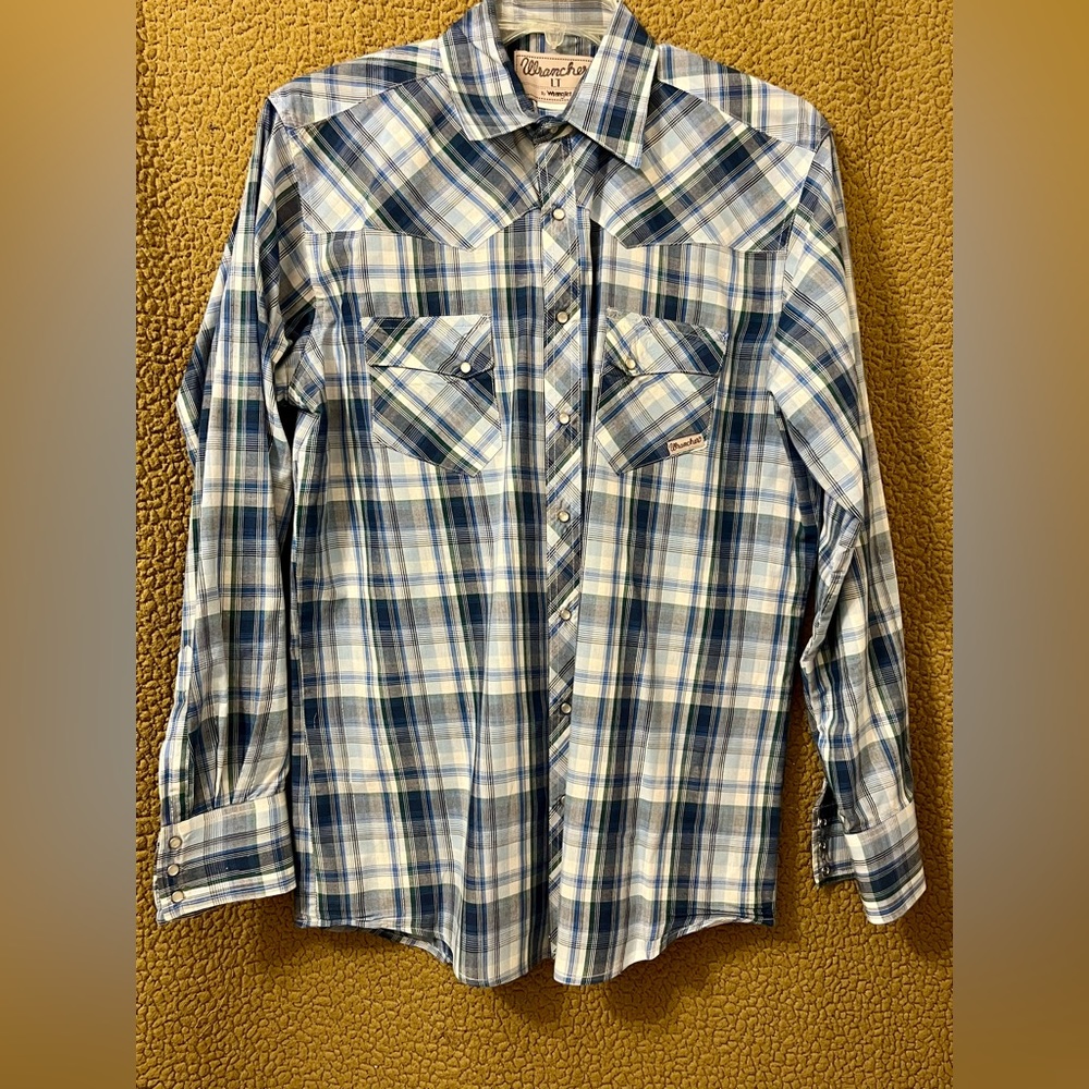 WRANCHER by WRANGLER MEN’s WESTERN SHIRT (Large Tall)